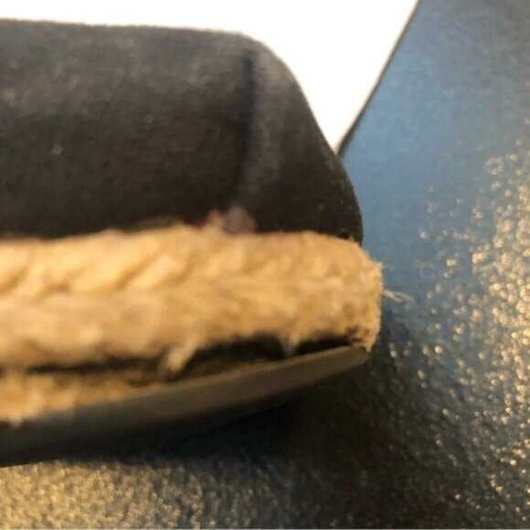 Bobs  Sketchers Espadrille Black Shoes 7 Canvas Women's Slip On - Picture 3 of 9